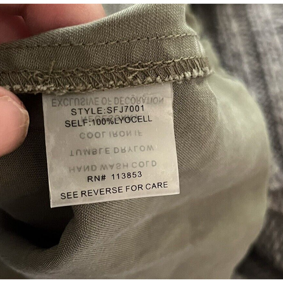 Market & Spruce Size M Woman's Zip up/button Army green Military style jacket - Picture 6 of 6